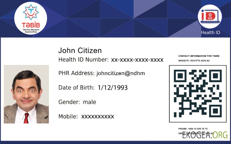 Carte de santé d'Azerbaïdjan Tebib